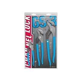 Tongue and Groove Plier Set, 6 1/2 in, 9 1/2 in and 12 in, Straight Jaw