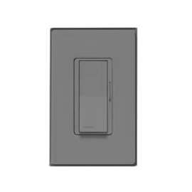 Lutron Diva DV-600PHW-BLSS Dimmer, 5 A, 120 V, 600 W, Halogen, Incandescent Lamp, Black