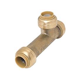 SharkBite U3370LFA Pipe Tee, 3/4 in, Push-to-Connect, DZR Brass, 200 psi Pressure