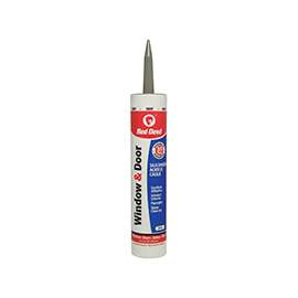 Red Devil 084650 Siliconized Acrylic Caulk, Gray, -20 to 180 deg F, 10.1 fl-oz Cartridge