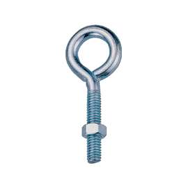 ProSource LR287 Eye Bolt, 12.5 mm Thread, Machine Thread, 1-3/8 in L Thread, 2-1/8 in Dia Eye, 630 lb Working Load, Zinc