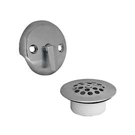 Danco 80977 Tub Drain Trim Kit, Brass, Chrome, For: Most Faucet Brands