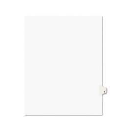 Preprinted Legal Exhibit Side Tab Index Dividers, Avery Style, 26-Tab, U, 11 x 8.5, White, 25/Pack