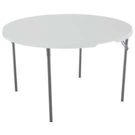 48" WHT RND Fold Table