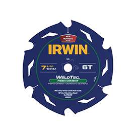 IRWIN MARATHON 4935201 Circular Saw Blade, 7-1/4 in Dia, 5/8 in Arbor, 6-Teeth, Carbide Cutting Edge