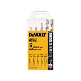 DeWALT DWA56015 Drill Bit Set, Multi-Material, 5-Piece, Carbide