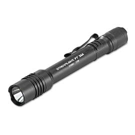 Professional Tactical Flashlight with Holster, 2 AA Batteries (Included), Black