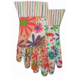 Ladies Canv/Dot Gloves