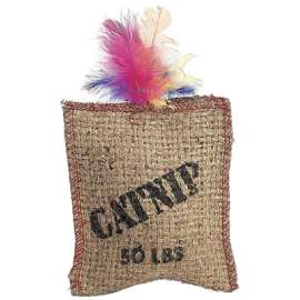 Jute.Feath Sack Cat Toy