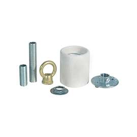 Westinghouse 7040800 Keyless Socket Adapter Kit, Medium Base, 660 W, Ceramic, White