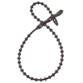 5PK 24" BLK Beaded Tie