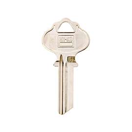 HY-KO 11010IN2 Key Blank, Brass, Nickel, For: ILCO Vehicle Locks