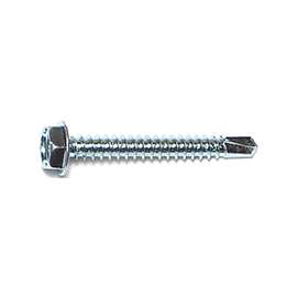 MIDWEST FASTENER 10281 Screw, #10 Thread, 1-1/2 in L, Hex, Socket Drive, Self-Drilling Point, Steel, Zinc