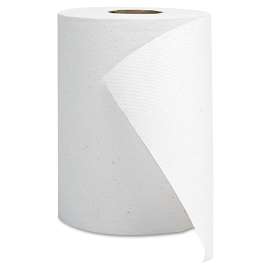 Hardwound Roll Towels, White, 8" x 350 ft, 12 Rolls/Carton