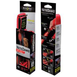 5' RED LED Dog Leash