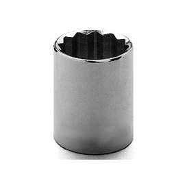 Vulcan MT6498539 Drive Socket, 7 mm Socket, 3/8 in Drive, 6-Point, Chrome Vanadium Steel, Chrome