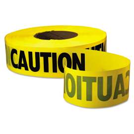 Caution Barricade Tape, "Caution" Text, 3" x 1000ft, Yellow/Black