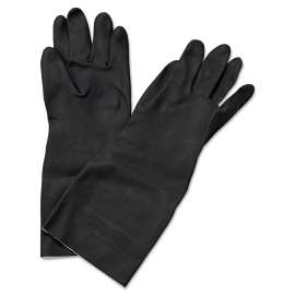 Neoprene Flock-Lined Gloves, Long-Sleeved, 12", X-Large, Black, Dozen