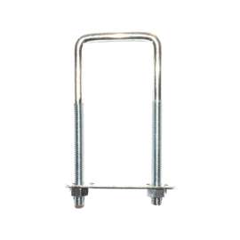 ProSource LR351 U-Bolt, 5/16 in Thread, 3 in L Thread, Steel, Zinc