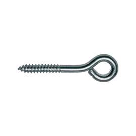 ProSource LR218 Screw Eye, 6 mm Dia Wire, 7.8 mm Thread, 1 in L Thread, 2-1/16 in OAL, 162 lb Working Load, Steel, Zinc