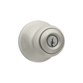 Kwikset 400P15RCLRCSK3BX Keyed Entry Knob, Satin Nickel