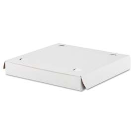 Lock-Corner Pizza Boxes, 10 x 10 x 1 1/2, White, 100/Carton