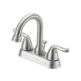 Boston Harbor TQ-5111080NP Lavatory Faucet, 1.2 gpm, 2-Faucet Handle, 3-Faucet Hole, Metal/Plastic, Brushed Nickel