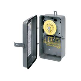Intermatic T101R Mechanical Timer Switch, 40 A, 120 V, 3 W, 24 hr Time Setting, 12 On/Off Cycles Per Day Cycle