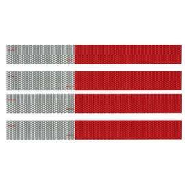 4PK 12" RED/SLV Tape