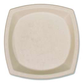 Compostable Fiber Dinnerware, ProPlanet Seal, Plate, 10 x 10, Tan, 500/Carton