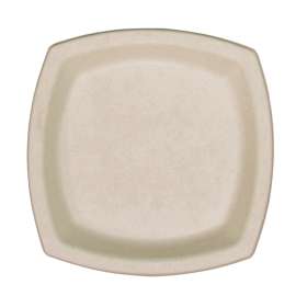 Compostable Fiber Dinnerware, ProPlanet Seal, Plate, 6.7 x 6.7, Tan, 125/Pack