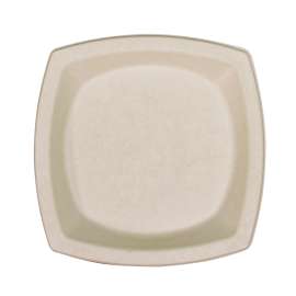 Compostable Fiber Dinnerware, ProPlanet Seal, Plate, 8.25 x 8.25, Tan, 125/Pack