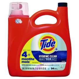 Hygienic Clean Heavy 10x Duty HE Liquid Laundry Detergent, Original Scent, 132 oz Pour Bottle, 4/Carton