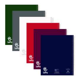 Lefty Notebook, 1 Subject, College Rule, Randomly Asst Cover Color, (200) 11 x 8.5 Sheets
