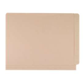 Economy End Tab File Folder, Straight Tabs, Letter Size, 0.75" Expansion, Manila, 100/Box