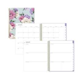 Tula Weekly/Monthly Planner, Floral Artwork, 11" x 8.5", Purple/Pink/White Cover, 12-Month (Jan to Dec): 2025