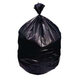 High-Density Waste Can Liners, 16 gal, 8 mic, 24" x 33", Black, 50 Bags/Roll, 20 Rolls/Carton