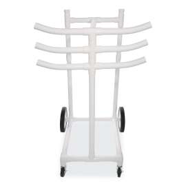 Hoop Storage Rack, Plastic, 176 lb Capacity, 26 x 22 x 49, White
