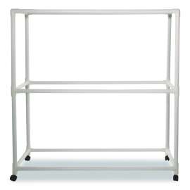 9 Ball ABS Storage Cart, Plastic, 132 lb Capacity, 19 x 62 x 67, White