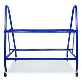 Heavy-Duty Deluxe Ball Cart, Metal, 132 lb Capacity, 17.5 x 38 x 35.75, Blue