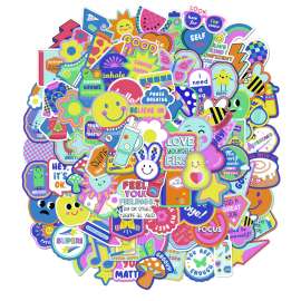 Vinyl Stickers, We Stick Together, Small, Assorted, 100 Stickers