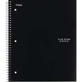 Wirebound Notebook, 5-Subject, Medium/College Rule, Assorted Cover Colors, (200) 11 x 8.5 Sheets, 2/Pack