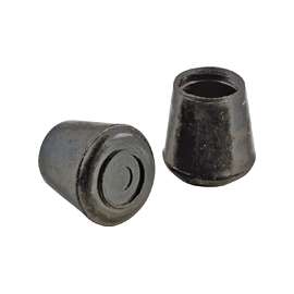 ProSource FE-50632-B Furniture Leg Tip, Round, Rubber, Black, 1/2 in Dia, 1.1 in H