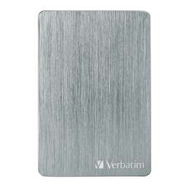 Store n Go ALU Slim Portable Hard Drive, 1 TB, USB 3.2 Gen 1, Silver
