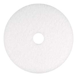 Polishing Pads, 18" Diameter, White, 5/Carton