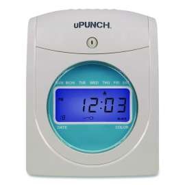 Digital Auto-Align Punch Time Clock Bundle, White