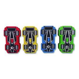Magnetic Racecar Whiteboard Eraser, 4.5 x 2.6 x 1, 4/Pack, 24 Packs/Carton