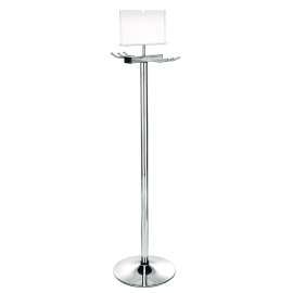 Wet Umbrella Bag Wrapper Stand with 100 Long Bags, Stainless Steel, 12 x 12 x 48, Silver