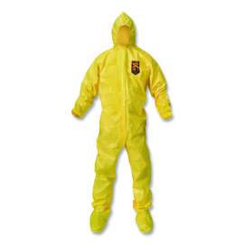 A70 Chemical Spray Protection Coveralls with Boots, 2X-Large, Yellow, 12/Carton