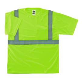GloWear 8289-ECO Class 2 Recycled Hi-Vis T-Shirt, 4X-Large, Lime
